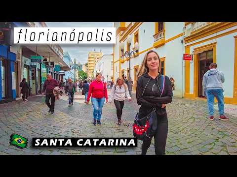 Florianópolis Walking Tour — City Center — Santa Catarina, Brazil 🇧🇷 【 4K UHD 】