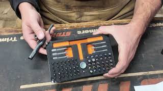 Modular Ratcheting T-handle 74 in 1 Screwdriver Set: That's a lot of words!