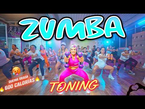 Zumba Toning with Weights🔥 Cardio with Dumbbells for Weight Loss