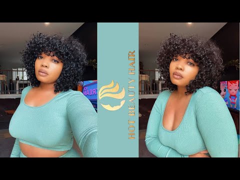 Curly Shag Wig With Wispy Bangs| Hot Beauty Hair