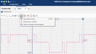 MDA V8 – Using the Oscilloscope's Cursors