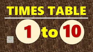 Times Table 1 to 10 | Multiplication Table of 1 to 10