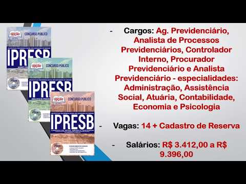 Apostilas Concurso Instituto Previdenciário dos Servidores de Barueri   IPRESB  2017