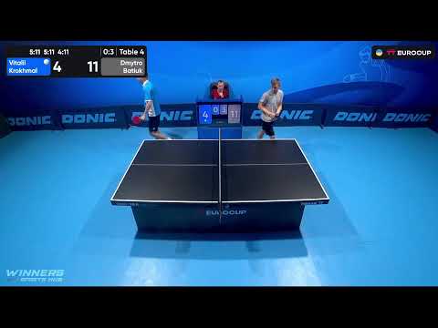 11:10 Vitalii Krokhmal - Dmytro Batiuk 19.10.2023 TT Euro.Cup Ukraine  Master. TABLE 4