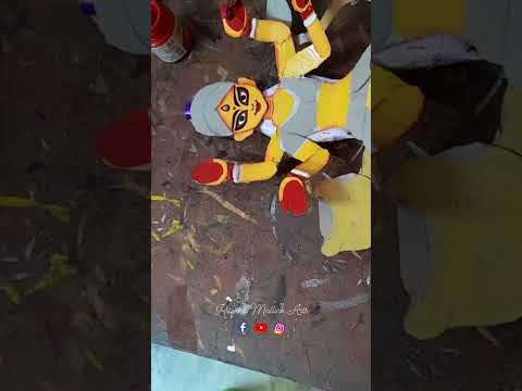 how I draw eyes of my paper Bipatarini Maa #art #craft #painting  #trending #shorts #youtubeshorts