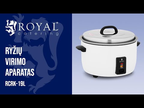 vaizdo įrašas - Ryžių virimo aparatas - 19 l - 2 800 W - Royal Catering