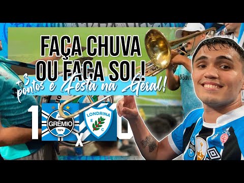 GRÊMIO 1x0 LONDRINA - FESTA NA GERAL! SUADEIRA, CHUVARADA E 3 PONTOS PRO IMORTAL!