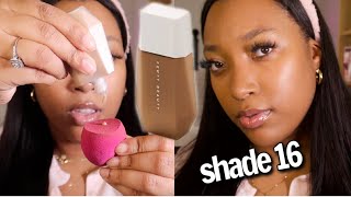 FENTY BEAUTY EAZE DROP BLURRING SKIN TINT | UNSPONSORED DEMO + REVIEW