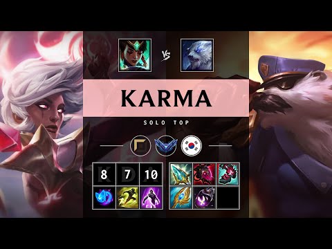 Karma Top vs Volibear - KR Diamond Patch 25.17