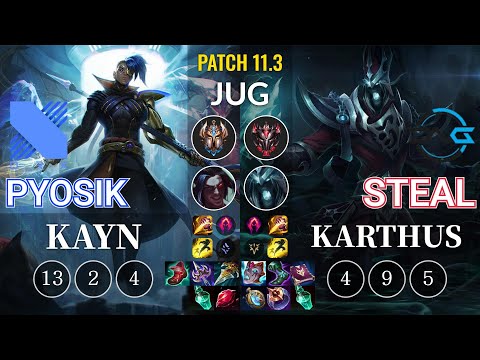 DRX Pyosik Kayn vs DFM Steal Karthus Jungle - KR Patch 11.3