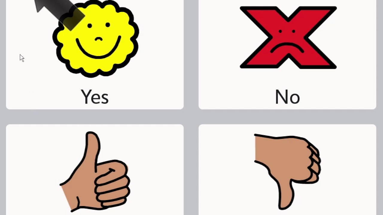 Boardmaker Yes And No Symbols
