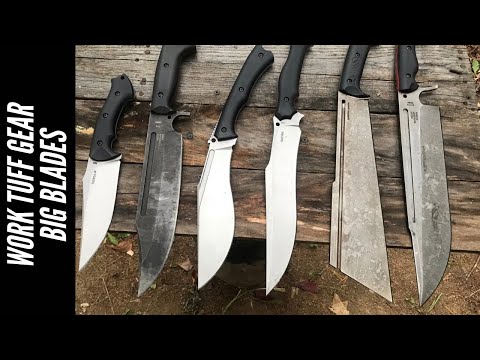 6 New Large & HUGE Blades from Work Tuff Gear: Kukuri, Monster Bowie, Huge Cleaver & More