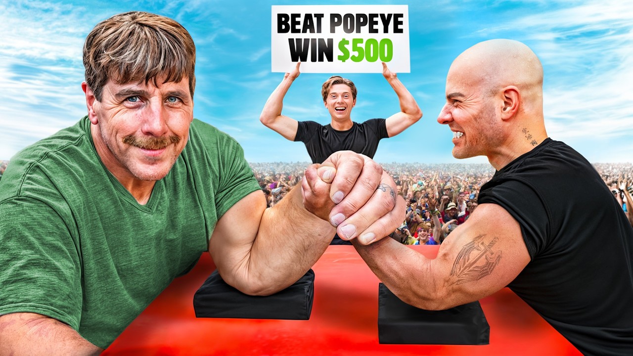 Beat Worlds Largest Arm at Arm Wrestling, Win $500