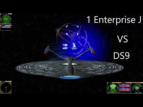 Enterprise J VS Deep Space Nine | STROBE WARNING | Star Trek Bridge Commander Battle |