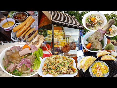 Amazing street food scenes, evening street food @ Ta Khmao riverside park, Khmer food