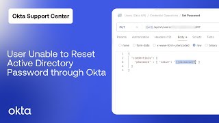 User Unable to Reset Active Directory Password through Okta | Okta Support