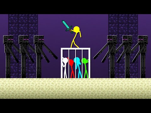 Stickman VS Minecraft: End Rescue Mission - AVM Shorts Animation