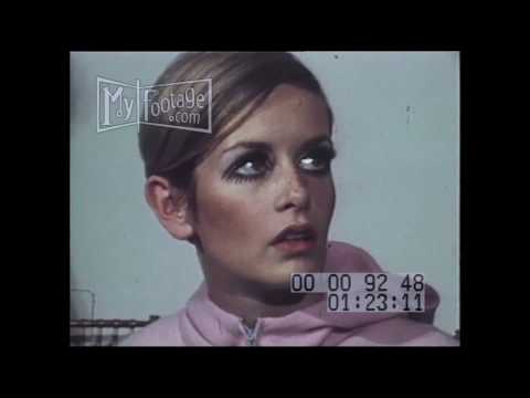 1960s London Supermodel Twiggy Models Her Own Clothes Line (Silent)