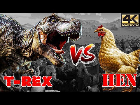 Ultimate Epic Battle Simulator |  T-rex Vs  Hen