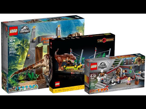 All LEGO Jurassic Park Sets 2018 - 2022 Compilation/Collection Speed Build