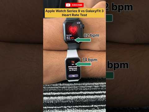Apple Watch Series 9 Vs Samsung Galaxy Fit 3 Heart Rate Comparison #applewatch #galaxyfit3