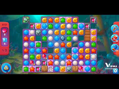 Fishdom. 8727 hard level no boosters and diamonds. 19 moves