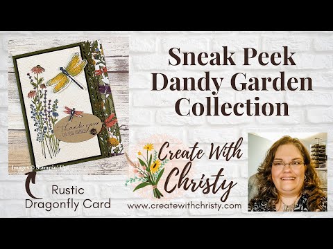 Sneak Peek Dandy Garden Collection - Rustic Dragonfly Card