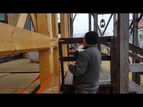 Gröna Fastigheter byggnadsvård FIBOR Spikar träplugg, glasveranda i stolpverk