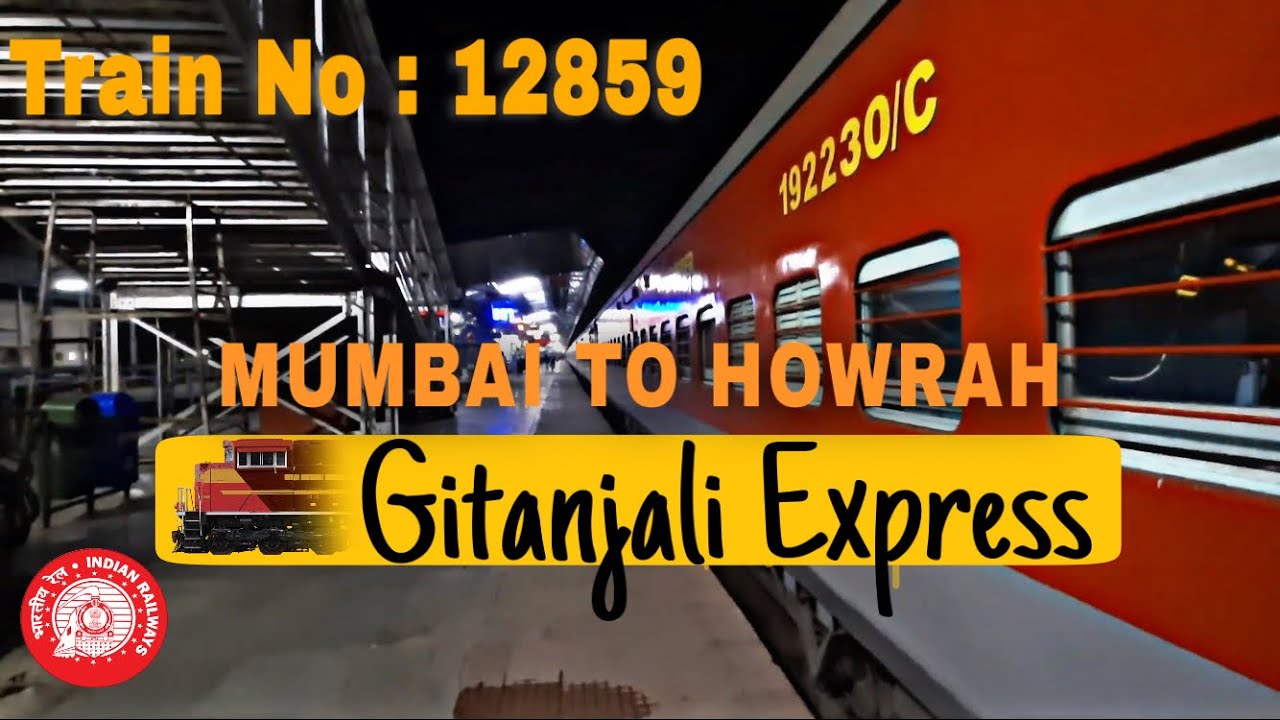 CSTM to Howrah Geetanjali Express Train no 12859 Route and Hault INDIAN RAILWAY #indiantrain