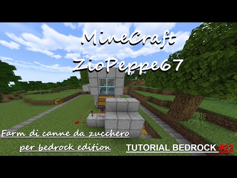 Minecraft ITA - Farm di canne da zucchero per bedrock edition 1.18 - Tutorial Bedrock #22