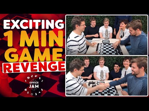 THE REVENGE! World Champion Magnus Carlsen Plays Bullet Vs. "The Hammer" | Office Jam