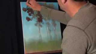 Download lagu Time Lapse Acrylic Landscape Painting by Tim Gagnon Reflecting on Summer mp3