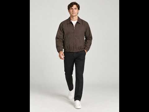 Men’s Brown Casual Jacket for Export video 3