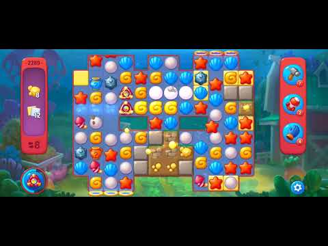 Fishdom Hard Level 2289 (with full seashell  [Super Lightning] & double bomb) @choraelmin