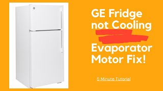 Fix GE Fridge Not Cooling: Freezer Cold, Fridge Warm - Evaporator Fan Replacement in 10 Minutes - $30