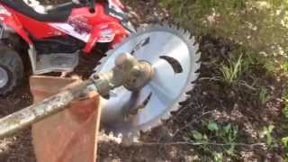 How to cut brush with weedeater