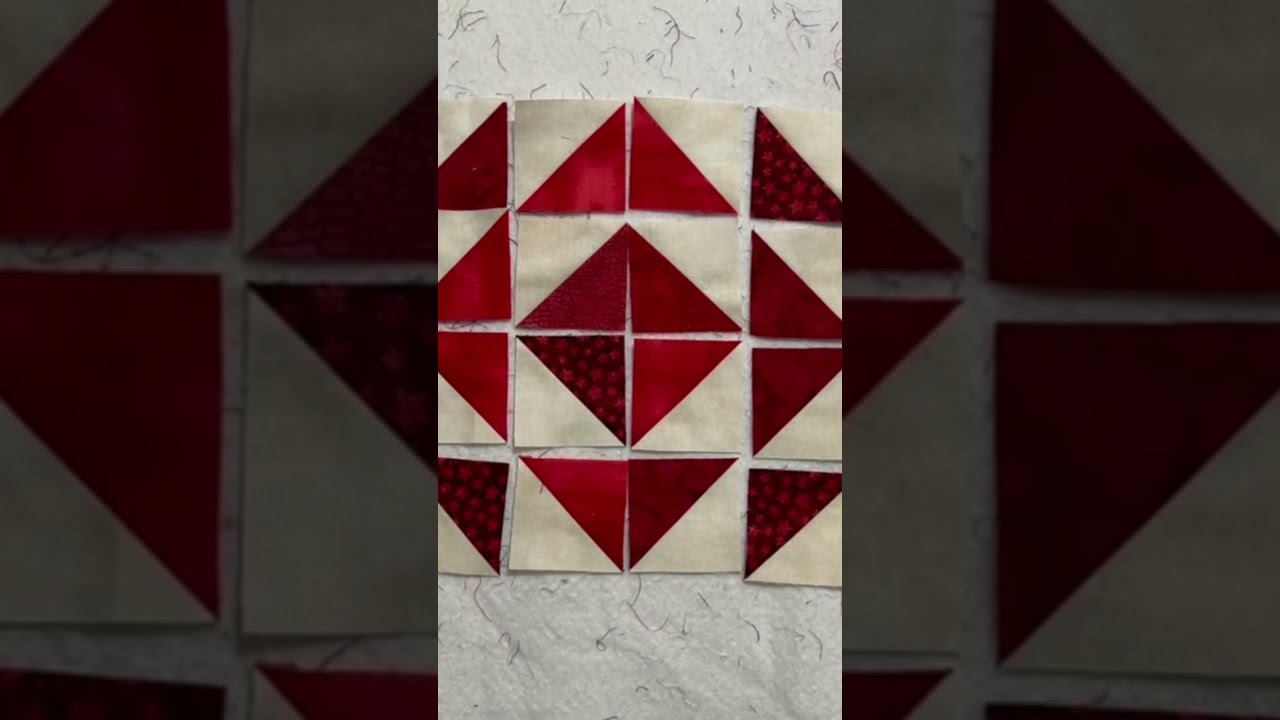 Fun with HSTs 💙🎉💙 #halfsquaretriangles #scrappyquilts