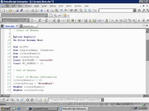 VBScript - Lets Start Scripting (2 - 9)