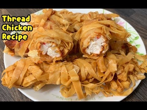 How To Make Thread Chicken / Thread Chicken Recipe By Yasmin’s Cooking Video