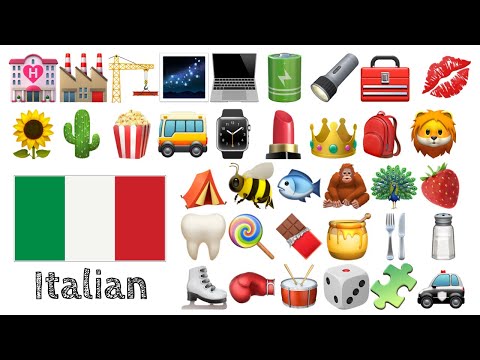 , title : 'Learn 400 words - Italian with Emoji -  🌻🌵🍿🚌⌚️💄👑🎒🦁🌹🥕⚽🧸🎁'