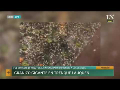 Impresionante granizo en Trenque Lauquen