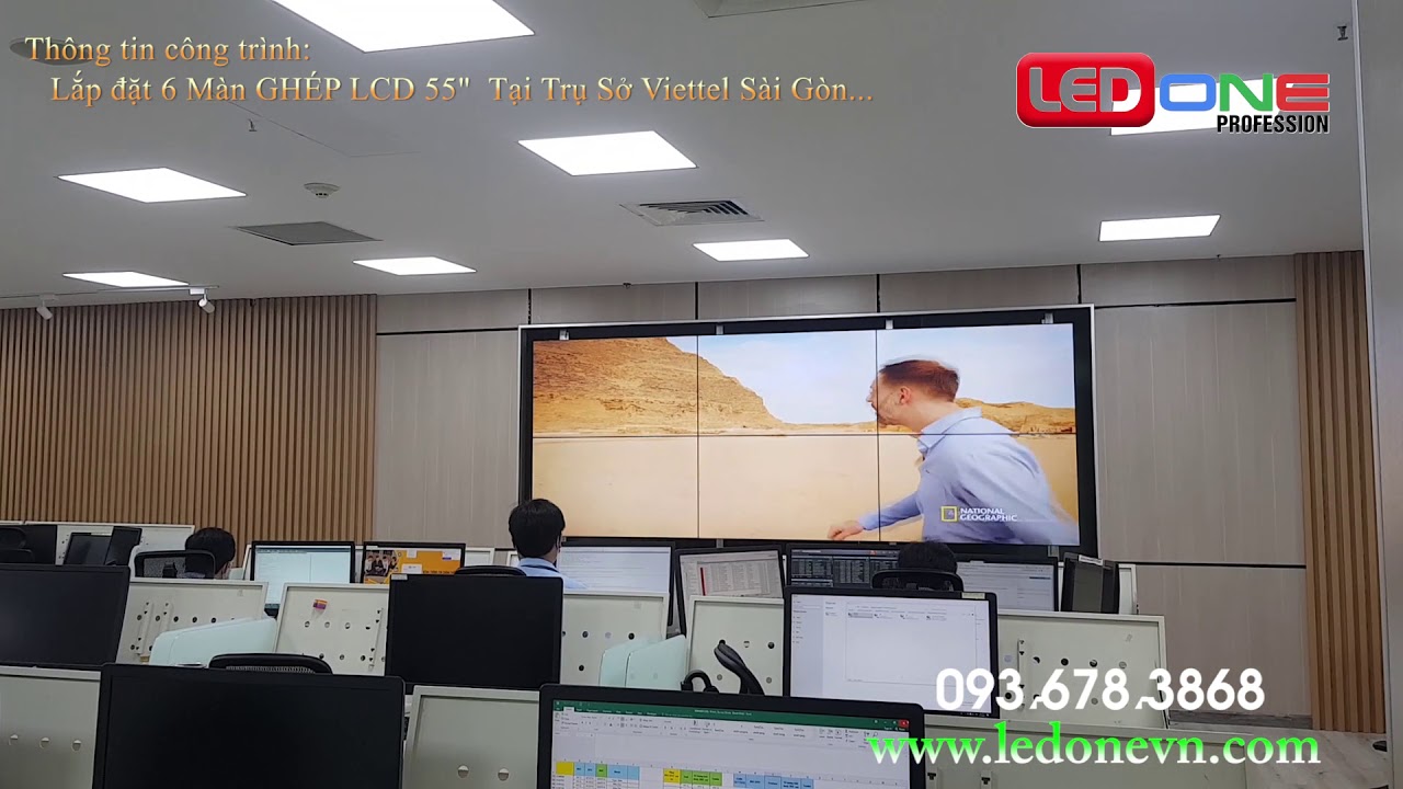 Tòa nhà Viettel Complex 285 Cách Mạng Tháng 8 | Ledone thi công dự án thầu 6 màn hình ghép LG 55inch