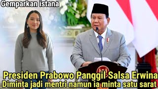 Download lagu The presidential palace was rocked by Prabowo's summons of Salsa Erwina, who was asked to become ... mp3