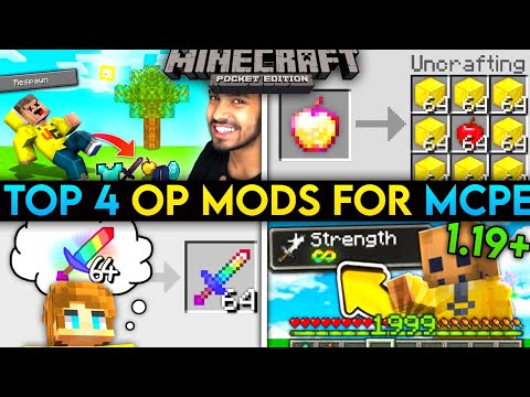 Top 4 OP Mods For Minecraft Pocket Edition 1.19√ | Best Mods For MCPE 1.19!