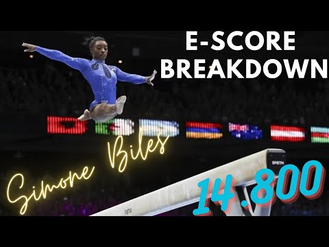 Simone Biles BB EF Score breakdown (14.800) Cop 2022-24