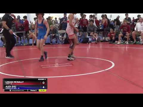 110 Lbs Round 3 (8 Team) - Logan McNally, Utah Vs Alex Gau, Minnesota Red Da17