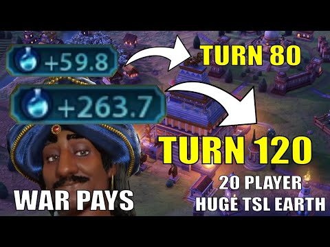 Triple science in 40 turns - it PAYS to go to war!!! #2 20 Player India - Huge TSL Earth