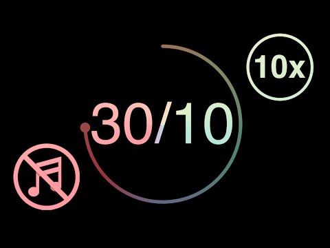 30/10 - Pomodoro - 30 minute timer with 10 minute breaks - No Music - Dark Pastel