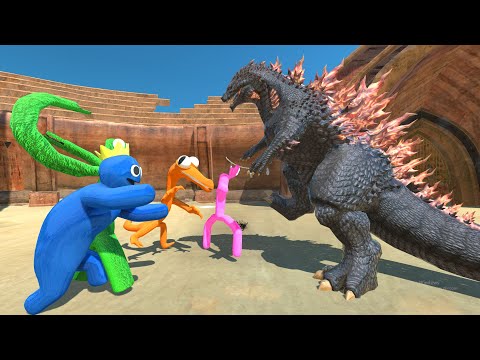 Gojira vs ALL Rainbow Friends - Animal Revolt Battle Simulator