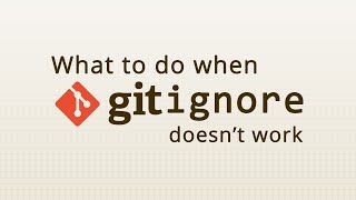 Quick fix for .gitignore files that are not getting ignored
